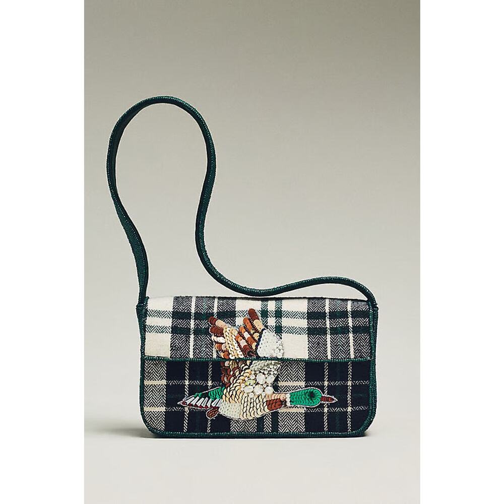 nwt ANTHROPOLOGIE The Fiona Beaded Bag: Animal Icon Edition Duck